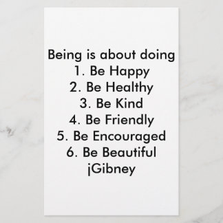 Customize ProductBeing is about doing jGibney The Stationery