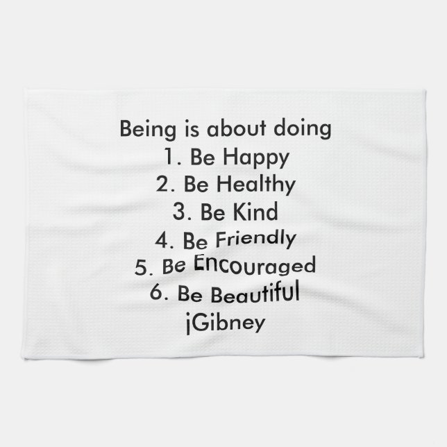 Customize ProductBeing is about doing jGibney The Towel (Horizontal)