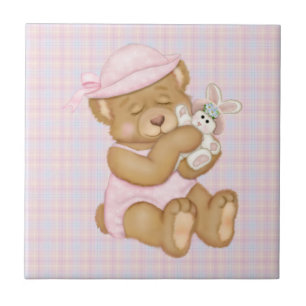 Customize ProductTeddy Girl Easter Tile