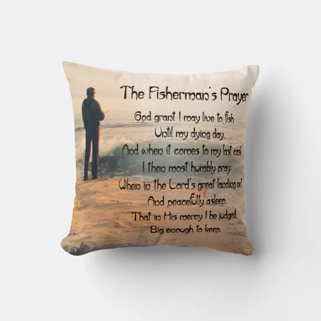 Customize ProductThe Fishermans Prayer Throw Pillow Zazzle