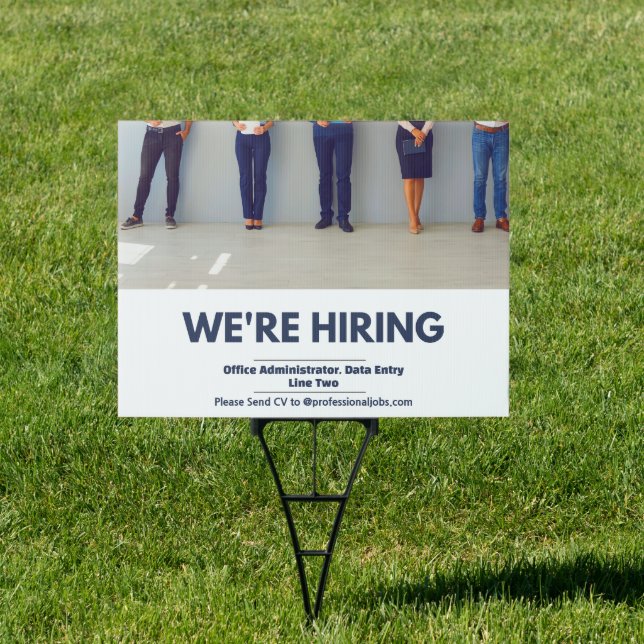 Customize Professional Now Hiring Staff Yard Sign (Insitu)