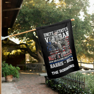 Customize Proud Veterans Harris Walz Election 2024 House Flag