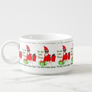 Customize PrRat Terrier Christmas Bowl
