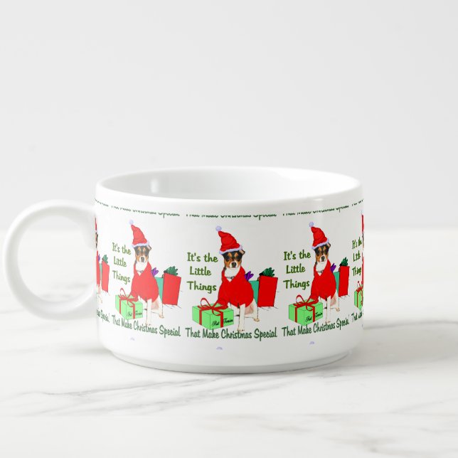 Customize PrRat Terrier Christmas Bowl (Right)
