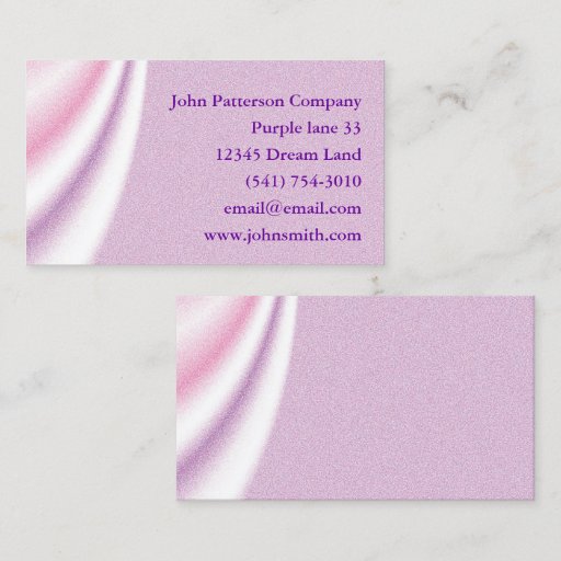 Customizable Customize Purple abstract draping Business Card