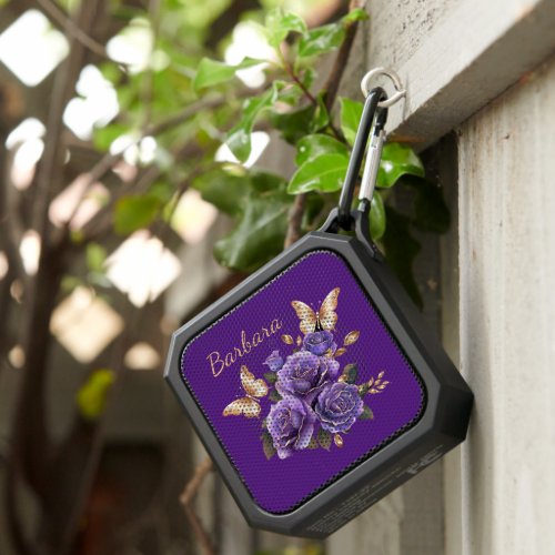 Customize Purple Floral  Bluetooth Speaker