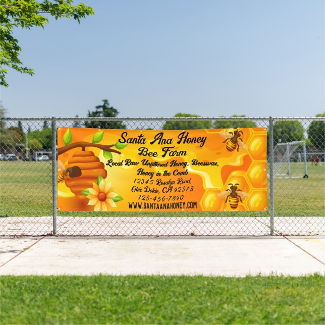 Customize Raw Honey For Sale Farm Business Banner (Insitu)