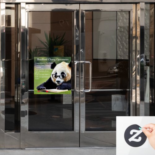 Customize Reading Panda Optometry Office Frontdoor Window Cling