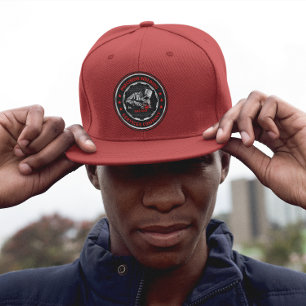 Customize Red Black Welding Contractor Busine Logo Snap Back Hat