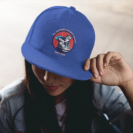 Customize Red White Blue Welding Contractor Snap Back Hat