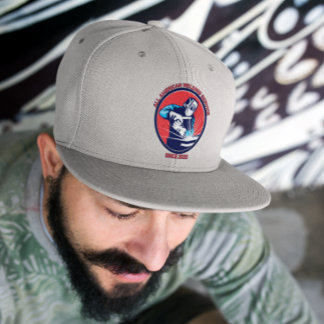 Customize Red White Blue Welding Contractor Snap Back Hat