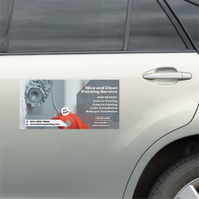 Customize Residential Commercial Painting Business Car Magnet (In Situ)