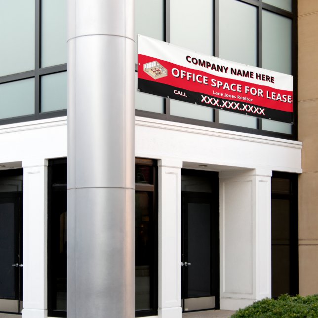 Customize Retail Space For Lease Company Logo Bui Banner (Outside Building)