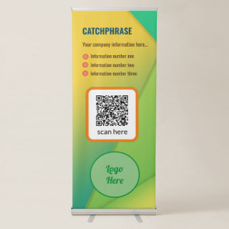 Customize Retractable Banner With QR Code