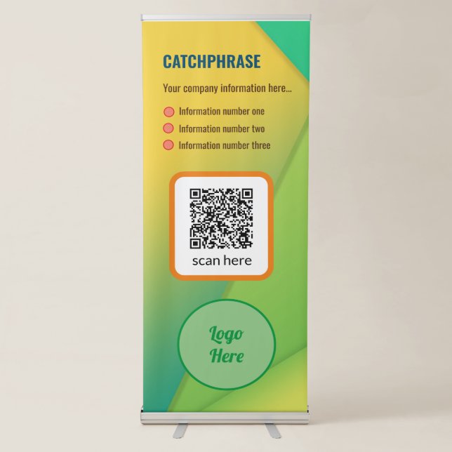 Customize Retractable Banner With QR Code (Front)