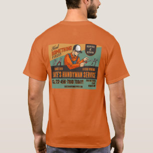 Customize Retro Handyman Service Promo T-Shirt