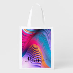 Customize Reusable Grocery Bag - Abstract Art