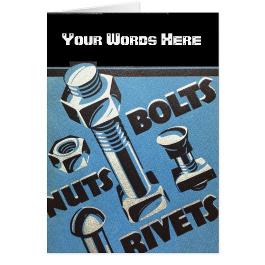 Customize Rivets, Nuts and Bolts Cards (Front)
