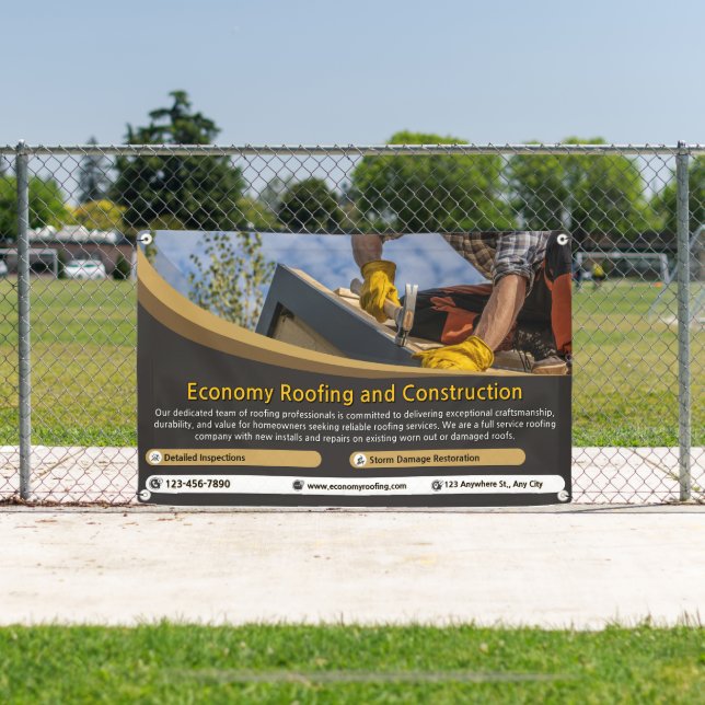 Customize Roofing Service Business Detailed 2  Banner (Insitu)