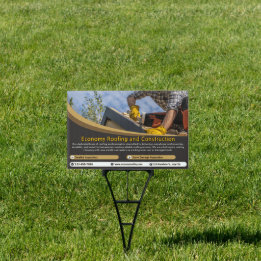 Customize Roofing Service Business Detailed 2 Yard Sign
