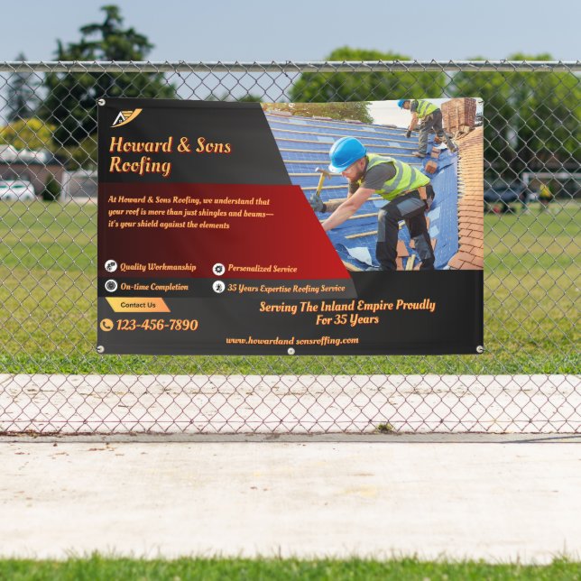Customize Roofing Service Business Detailed Banner (Insitu)