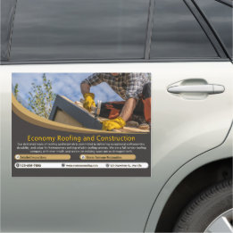 Customize Roofing Service Business Detailed Truck2 Car Magnet