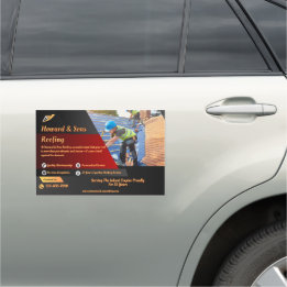 Customize Roofing Service Business Detailed Truck Car Magnet