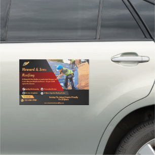 Customize Roofing Service Business Detailed Truck Car Magnet
