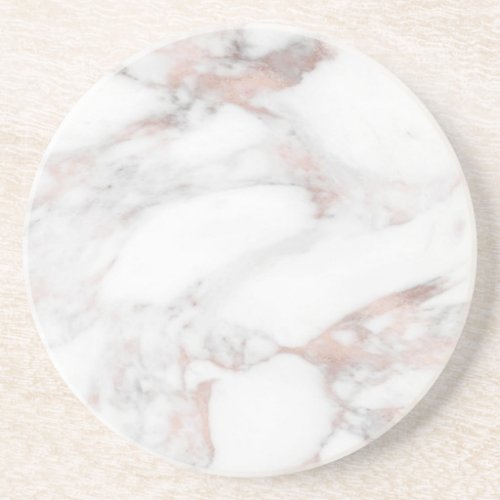 Customize Rose Gold Marble Elegant Template Coaster