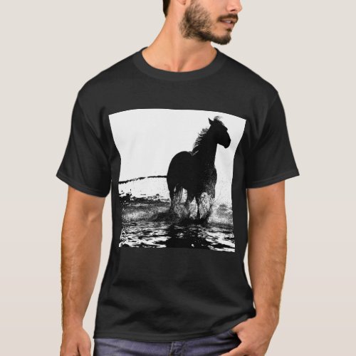 Customize Running Horse Pop Art Trendy Template T_Shirt