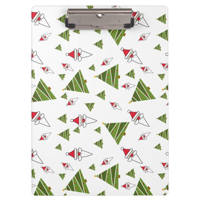 Customize Santa and Christmas Tree Clipboard (Front)