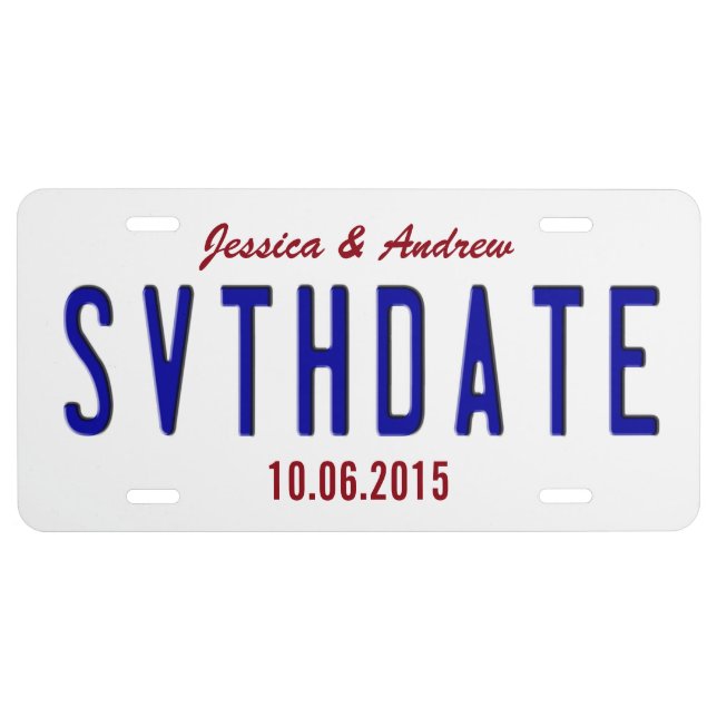 Customize Save The Date License Plate (Front)