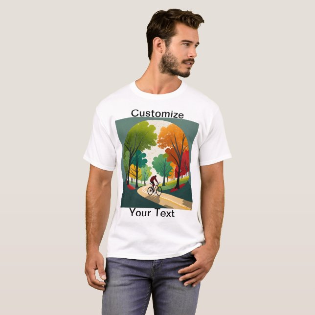 Customize Scenic Trail T-Shirt Bicycle (Front Full)