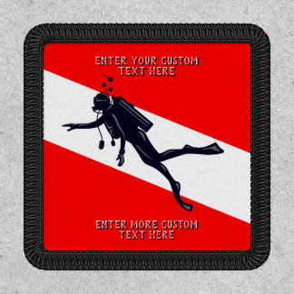 Customize Scuba Diver Down Flag Sports Patch