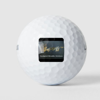 Customize Sculpted Metallic Stickers Golf Balls