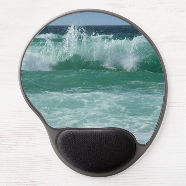 Customize Seascape Waves Beach Seaside Template Gel Mouse Pad (Front)