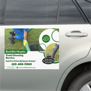 Customize Septic Tank Cleaning Service Detailed Tr Car Magnet