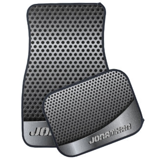 Customize Shiny Silver Punched Plate Steel Metal Car Floor Mat