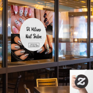 Customize Simple Colorful Nail Salon Promotion Window Cling