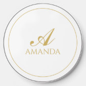 Customize Simple Name Wireless Charger (Front)