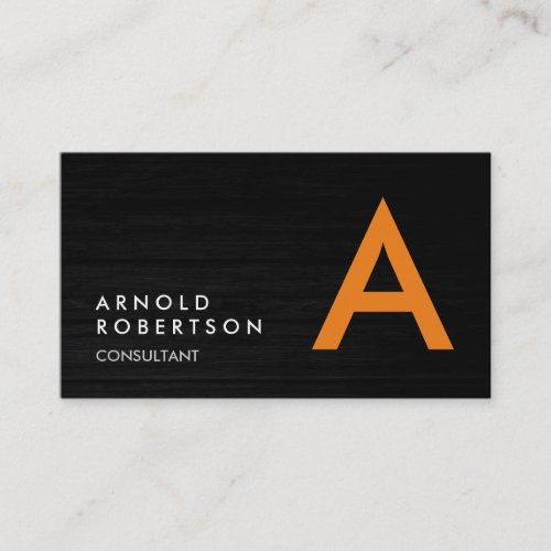 Customize Simple Plain Monogram Business Card