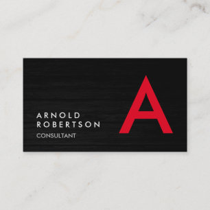 Customize Simple Plain Monogram Business Card