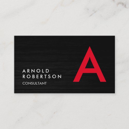 Customize Simple Plain Monogram Business Card