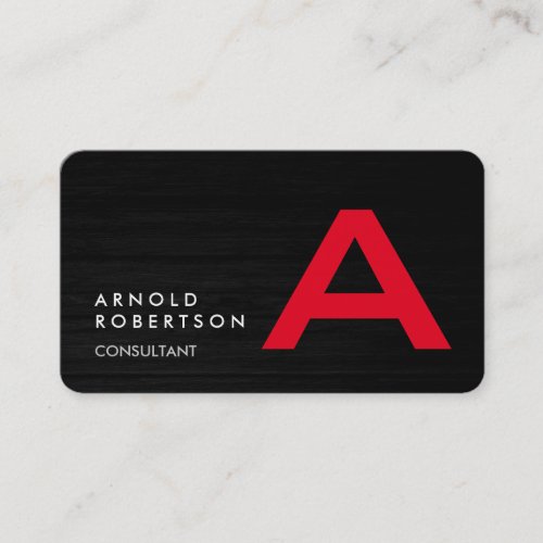 Customize Simple Plain Monogram Business Card