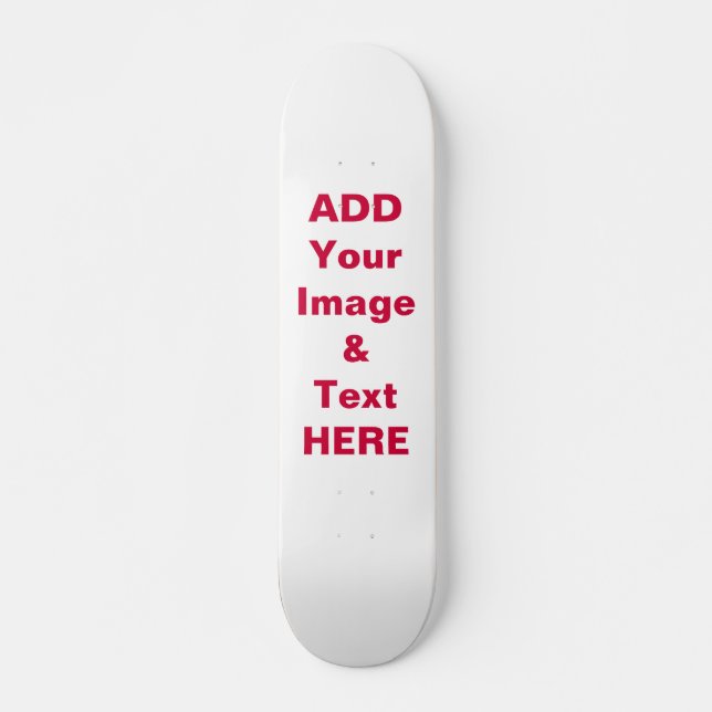 Customize Skateboard Add Image & Text Instructions Deck (Front)