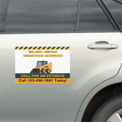 Customize Skid Steer For Hire Small Business  Car Magnet