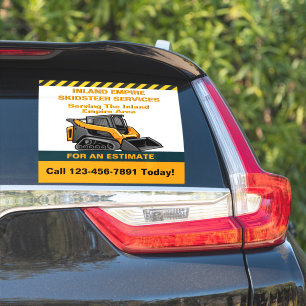 Customize Skid Steer For Hire Small Business Truck Sticker
