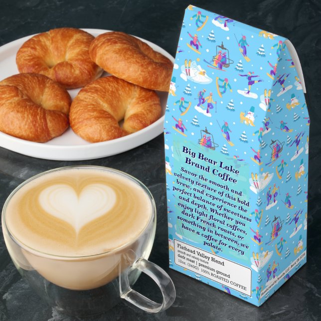 Customize Skiing Themed Branding Promo Merch Roasted Coffee (Breakfast)