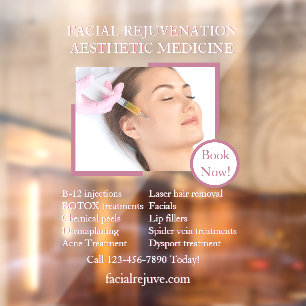 Customize Skin Treatment Botox Facials Detailed 2 Window Cling