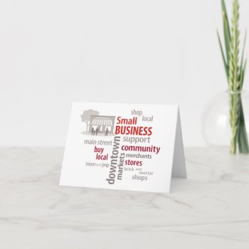 Customize Small Business Note Card by pomegranate_gallery at Zazzle